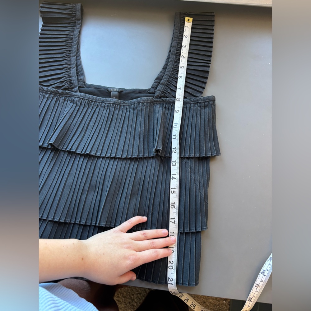 J. Crew Pleated Ruffle Tank- XS - Picture 8 of 8